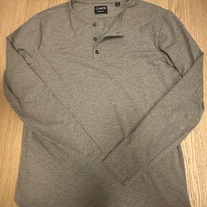 Grey cuts Henley long sleeve